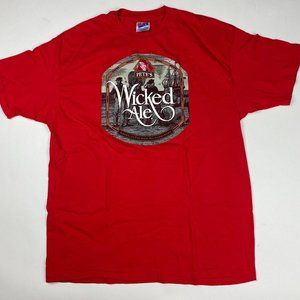Vintage NWOT Pete's Wicked Ale Beer T Shirt Men's XL Hanes Beefy Single Stitch